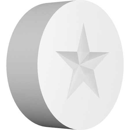 Ekena Millwork Standard Grayson Star Rosette With Square Edge, 3"W x 3"H x 1"P ROSP030X030X100GRY06
